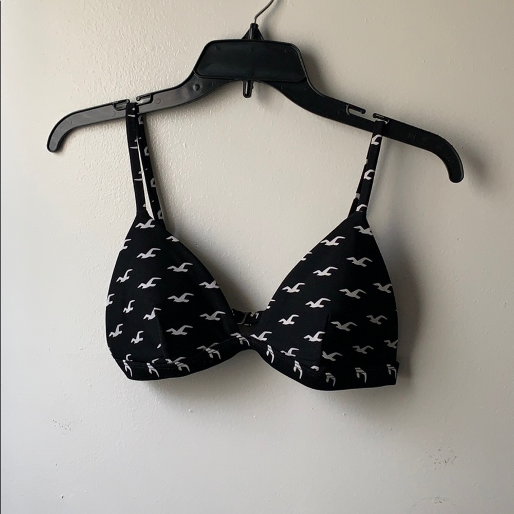 Hollister Black & White Bikini Top